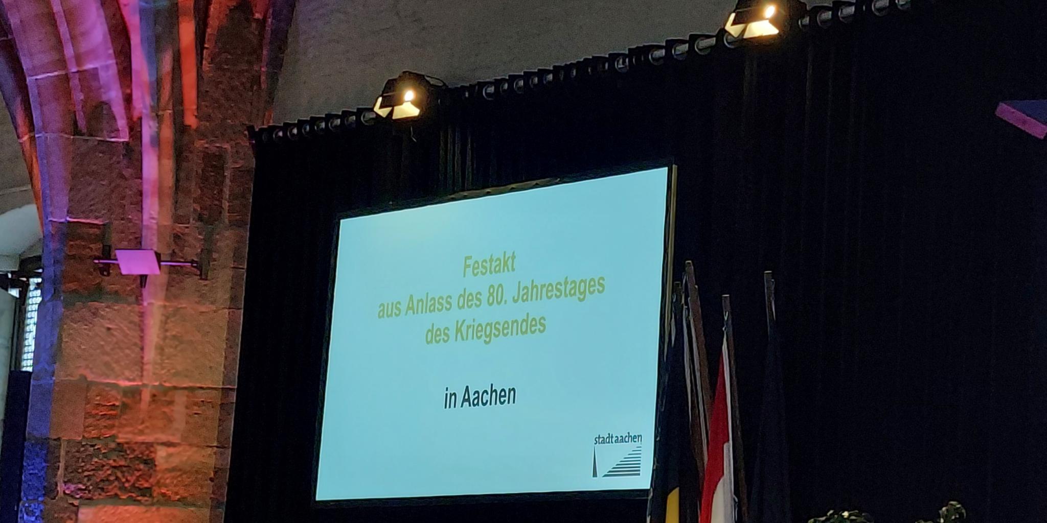 Festakt aus Anlass des 80. Jahrestages des Kriegsendes in Aachen, 13. Oktober 2024