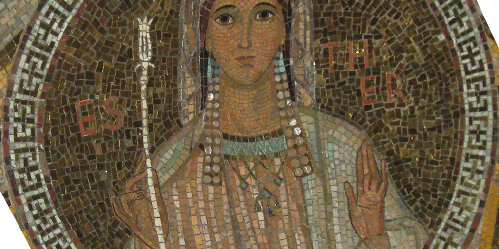 Ester, Mosaik in der Dormitio-Abtei auf dem Berg Zion in Jerusalem